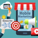 Mobile Marketing Flat Design Concept Banner Background