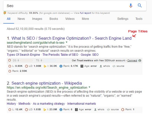 On-page seo